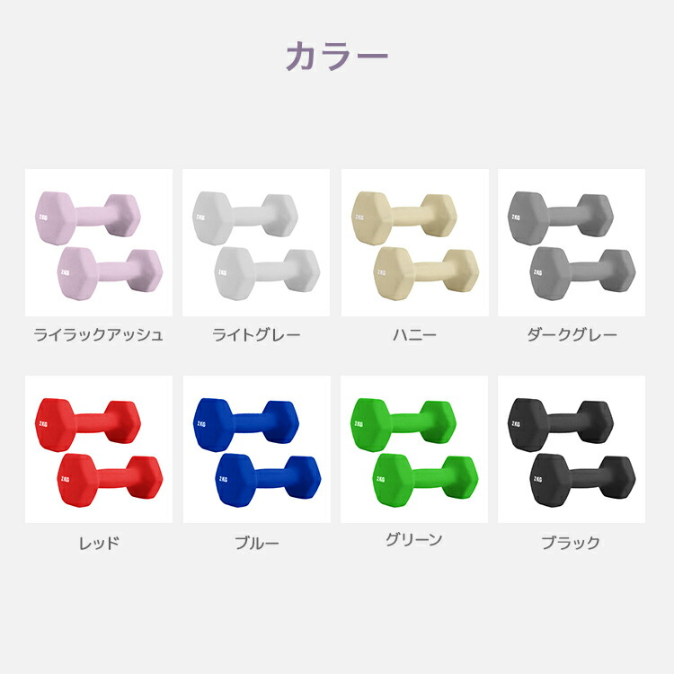 楽天市場】【最大400円OFFクーポン】ダンベル 10kg 2個セット カラー