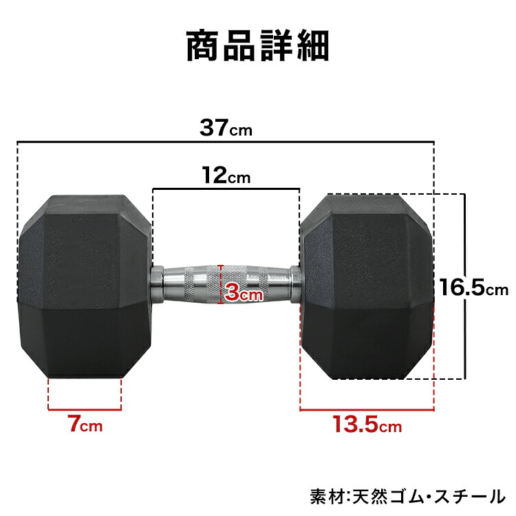 楽天市場】【最大400円OFFクーポン】ダンベル 17.5kg ヘキサゴン