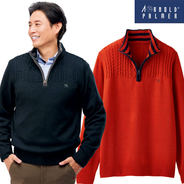 楽天市場】アーノルドパーマー ハーフジップニット 同サイズ2色組