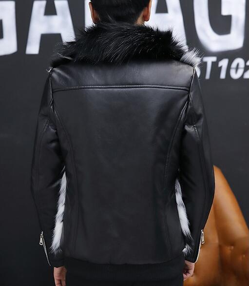 楽天市場】M~3XL ファージャケット メンズ フェイクレザージャケット