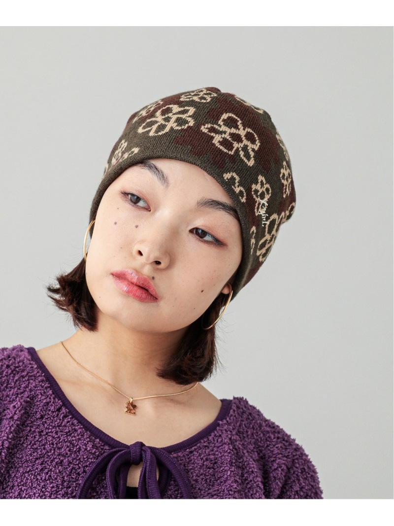楽天市場】PIXEL FLOWER JACQUARD BEANIE X-girl X-girl エックス