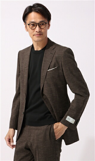 楽天市場】【洋服の青山】メンズ スーツ 春夏 ブラウン 茶色 チェック