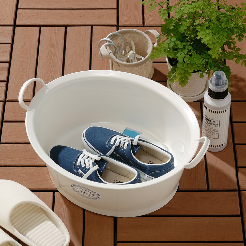 楽天市場】たらい おしゃれ マミーウォッシュタブ 楕円 12リットル 底