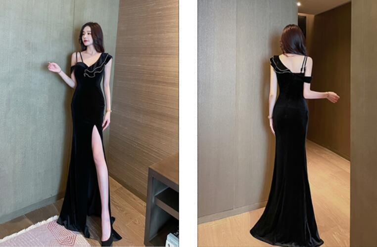 楽天市場】【送料無料】キャバドレス Vネック スリットワンピース