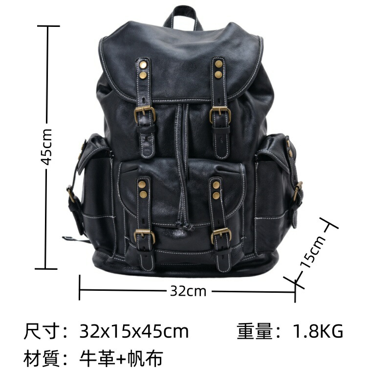 楽天市場】防水レザーリュック リュック メンズ 本革 本革リュック