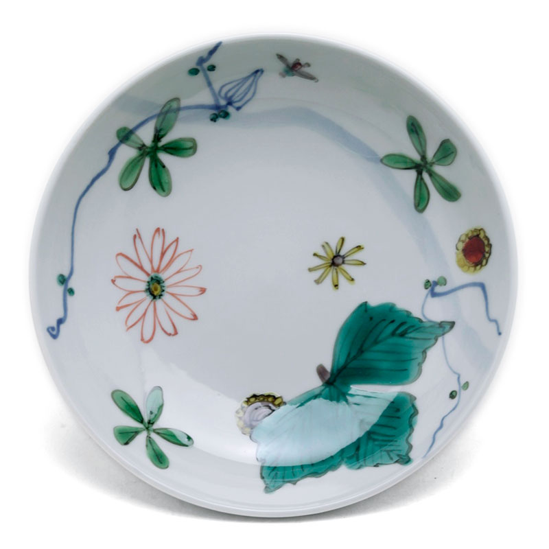 楽天市場】色絵染付野花文5寸皿・正木春蔵 : 和食器の愉しみ 工芸店ようび