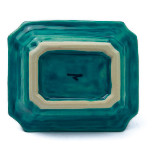 極希少】鈴木大弓 × 山口真人 コラボ作品 織部絵皿（角皿）本物保証 完