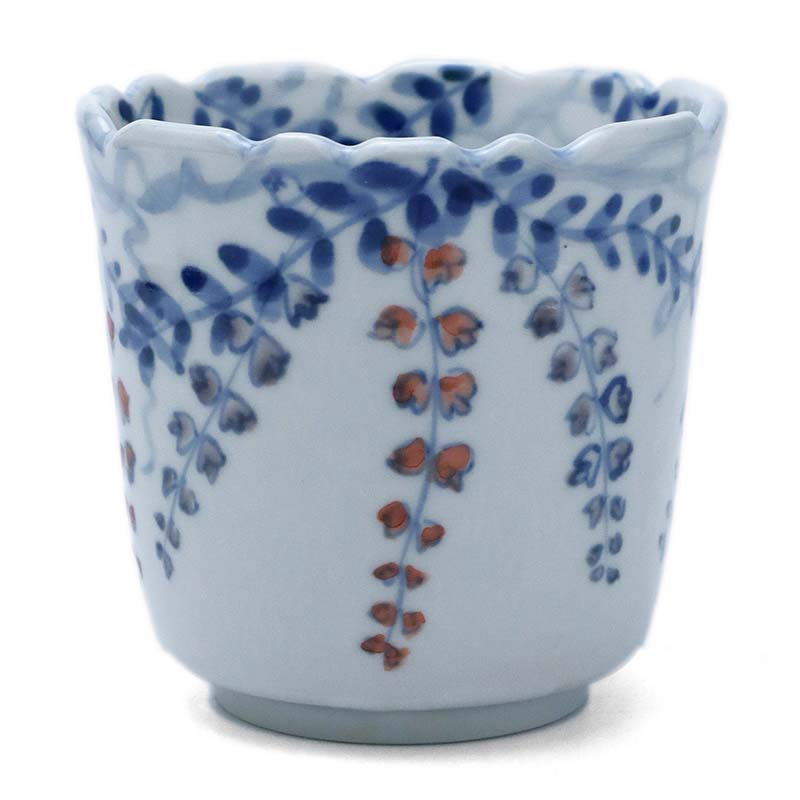 楽天市場】九谷焼：色絵染付藤文筒向付・正木春蔵《小鉢・9.0cm》 : 和