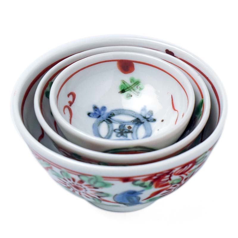 楽天市場】九谷焼：呉須赤絵三段重ね盃・正木春蔵《盃》 : 和食器の