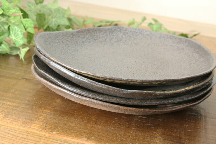 楽天市場】【益子焼】炭化焼シリーズ たたら作り 大きめゆったり 卵形