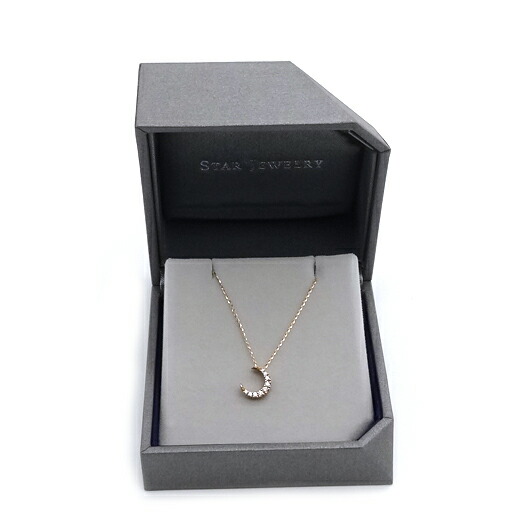 楽天市場】スタージュエリー ダイヤモンド ムーン ネックレス K18