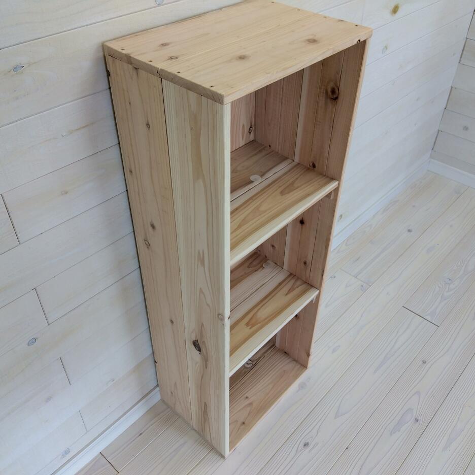 楽天市場】無垢杉板 収納 BOX 国産杉 3段（ A4 収納可 ）幅380×奥行250