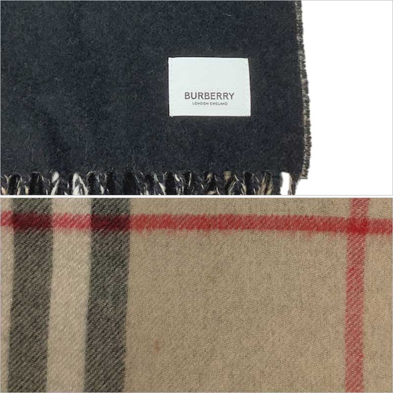 楽天市場】BURBERRY バーバリー リバーシブル チェック マフラー