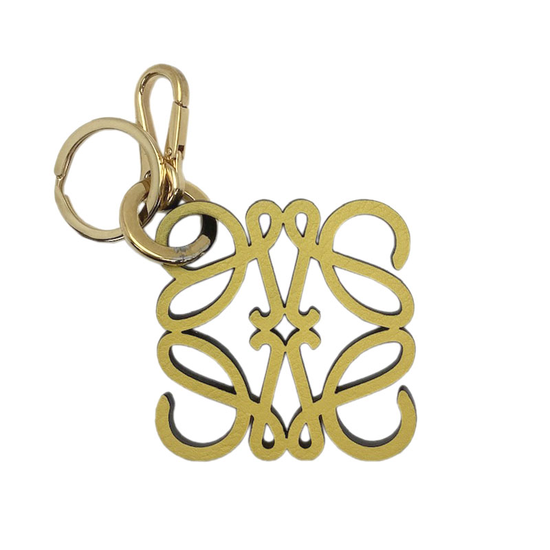 楽天市場】LOEWE ロエベ アナグラム チャーム カーフ GP イエロー