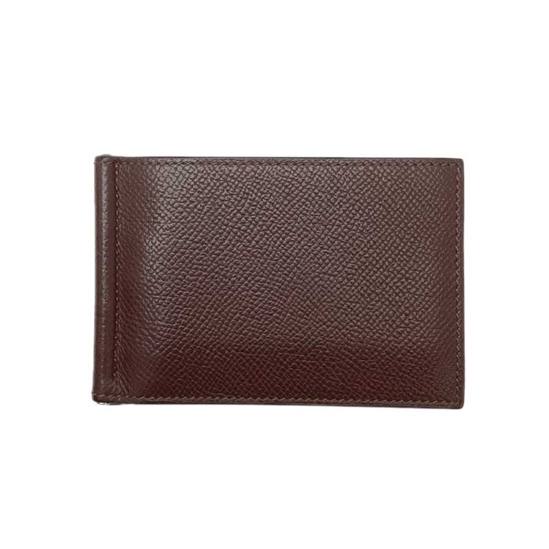 楽天市場】HERMES エルメス マネークリップ エプソン ダークブラウン