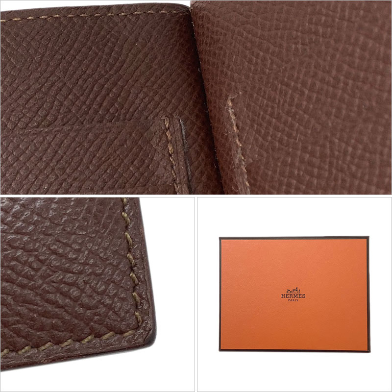 楽天市場】HERMES エルメス マネークリップ エプソン ダークブラウン
