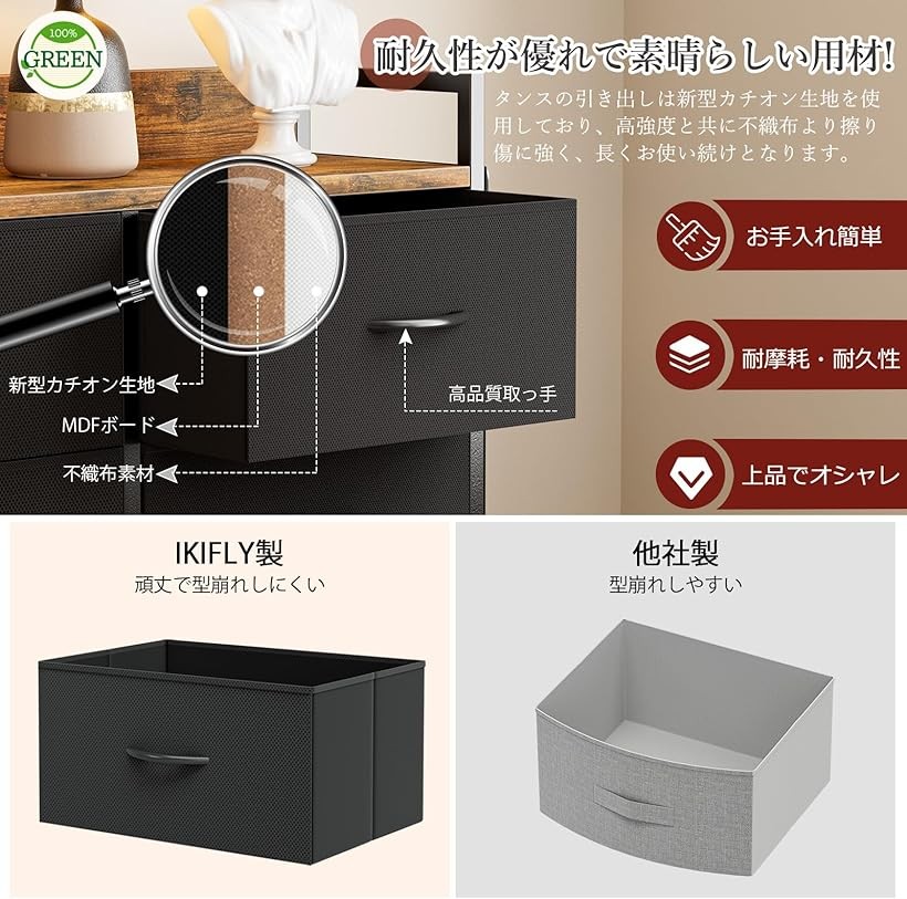 楽天市場】チェスト収納 タンス 棚付き 箪笥 リビング収納 ワイド