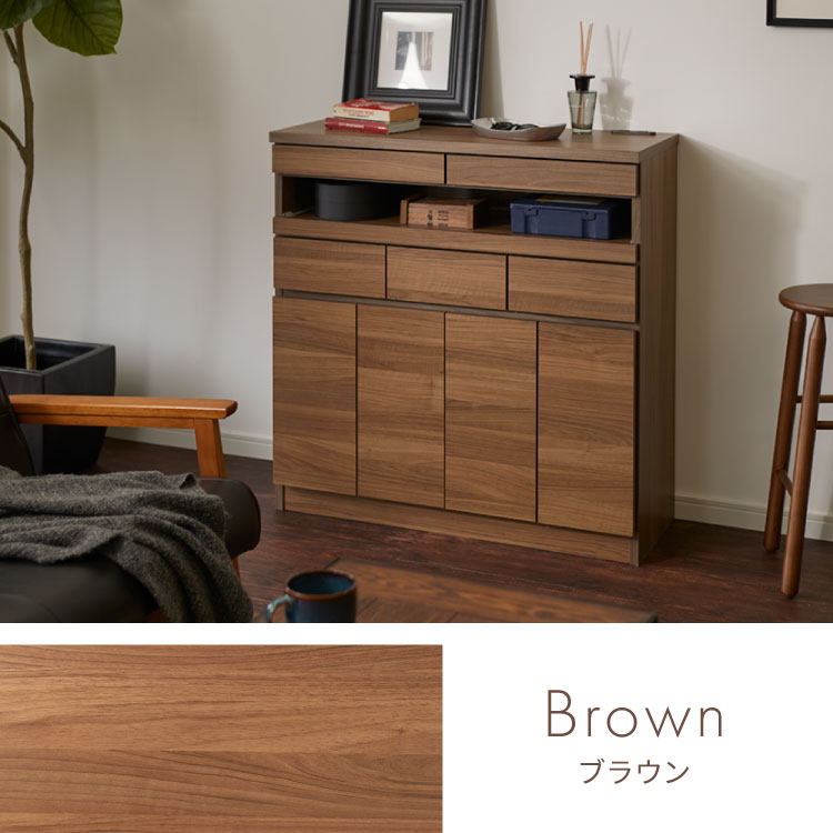 楽天市場】【日本製 完成品】北欧 木製 キャビネット 幅90 収納棚 扉