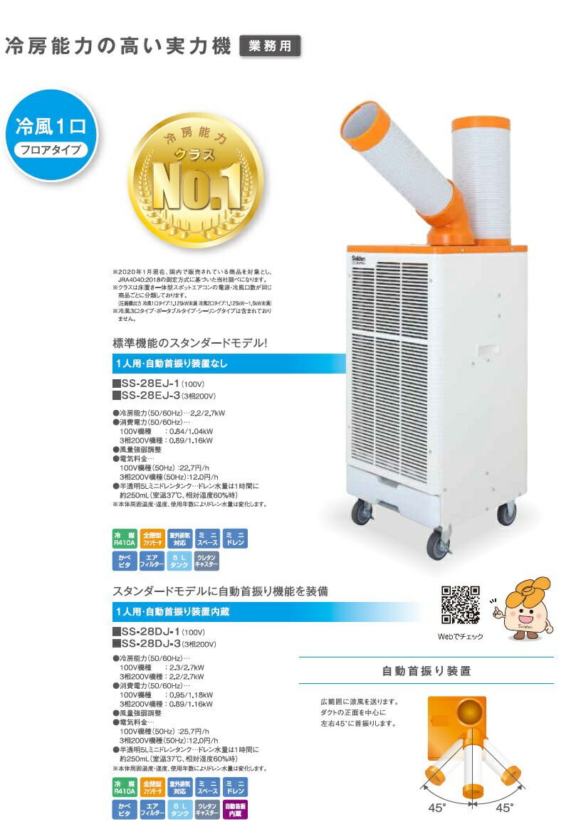 楽天市場】スポットエアコン スイデン スポットクーラー 三相200V 1口
