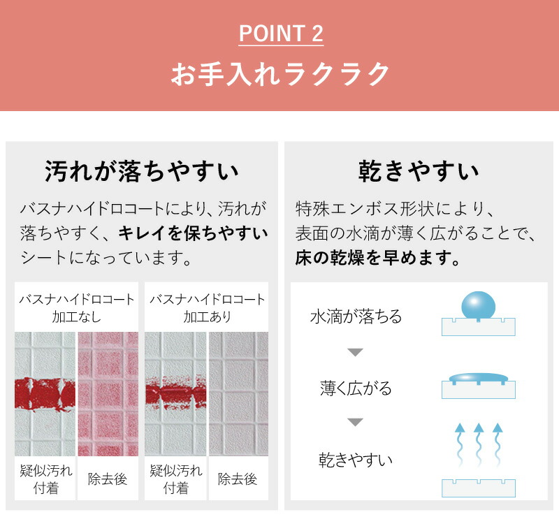 楽天市場】東リ 浴室床用ビニル床シート 「バスナフローレ」 1820mm×9m