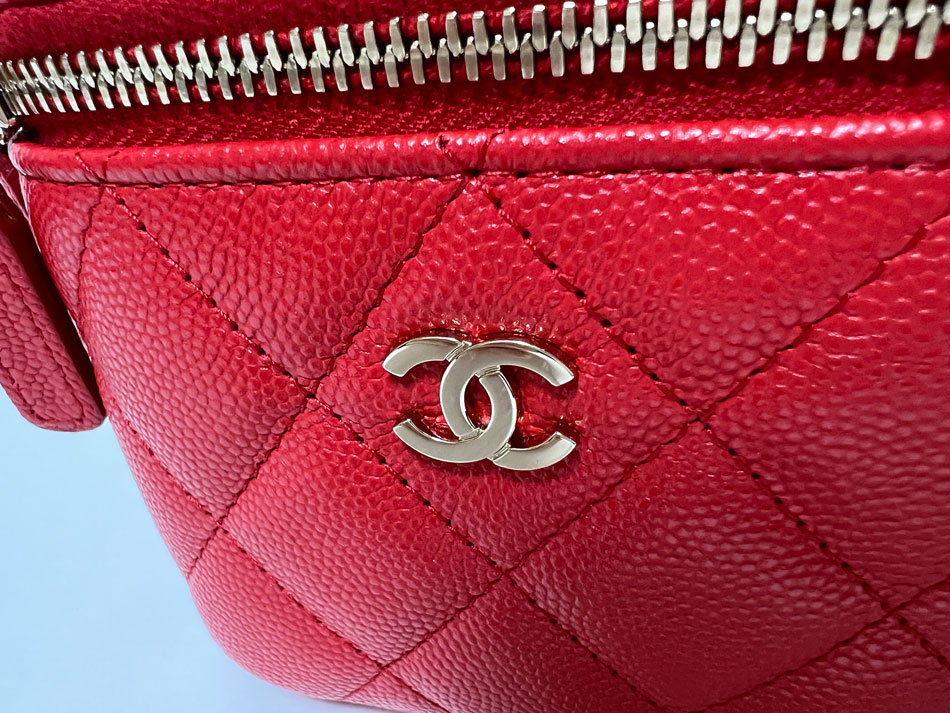 楽天市場】CHANEL シャネル キャビアスキン ミニバニティ チェーン