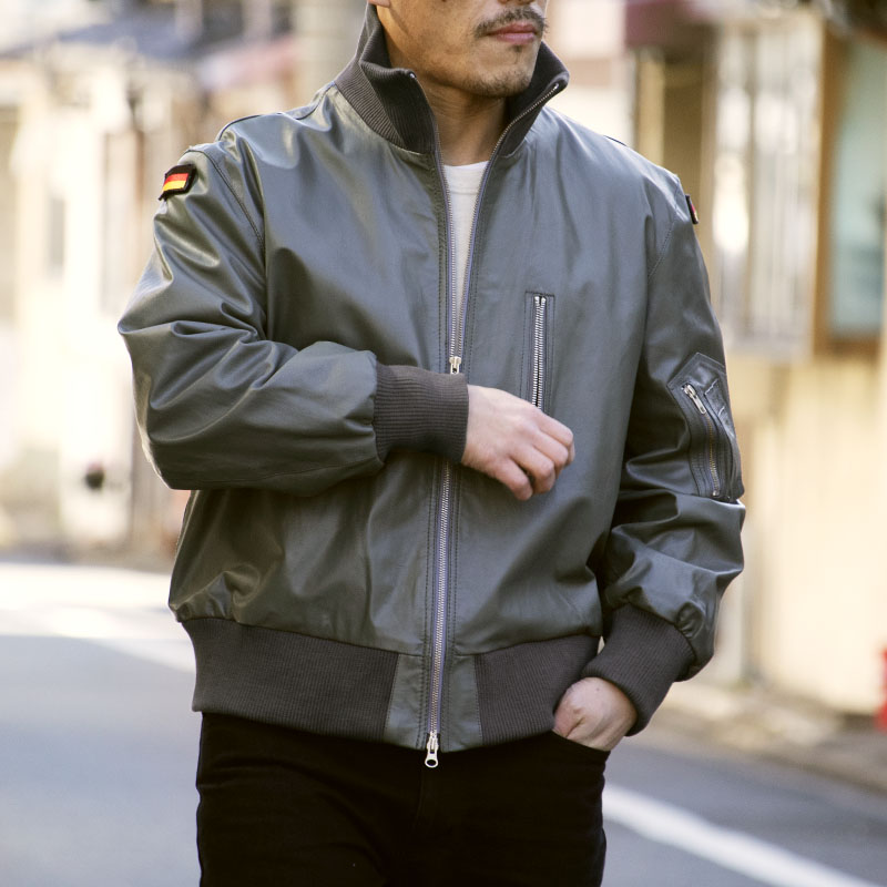 楽天市場】ドイツ軍タイプ パイロットレザージャケット JJ383YN レザー