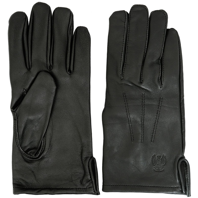 楽天市場】メール便可 イタリア ポリス レザーグローブ ブラック