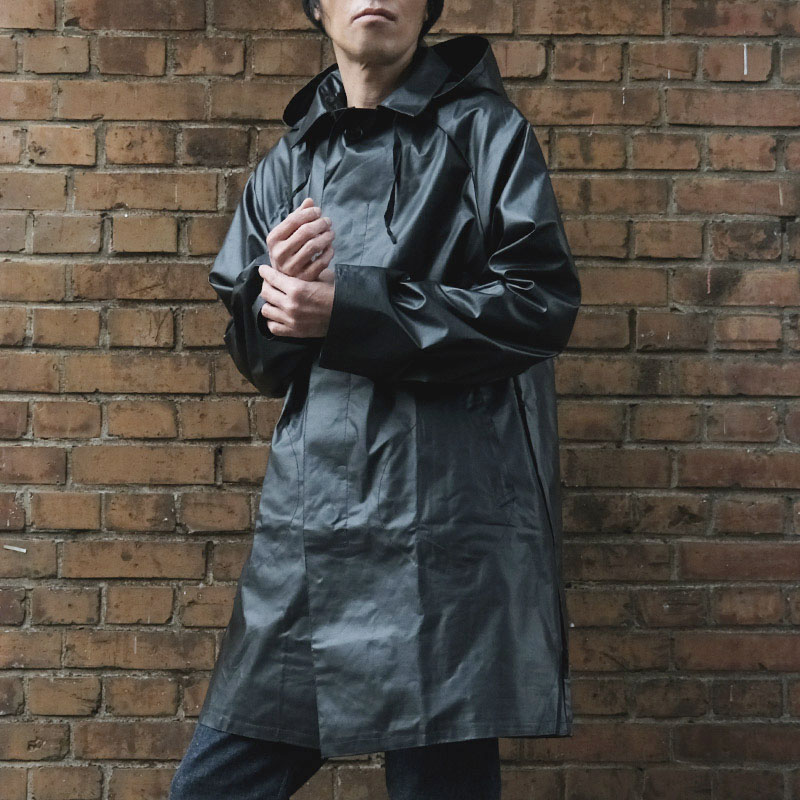 楽天市場】チェコ軍 ラバー レインコート ブラック デッドストック