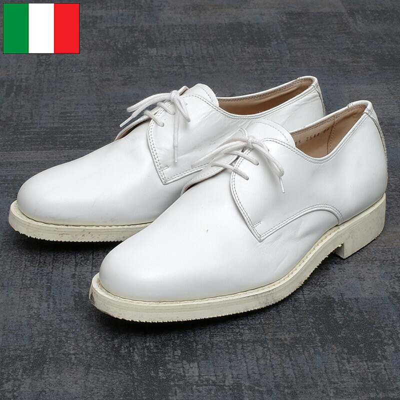 楽天市場】イタリア軍 MM レザー ドレスシューズ ホワイト タイプB