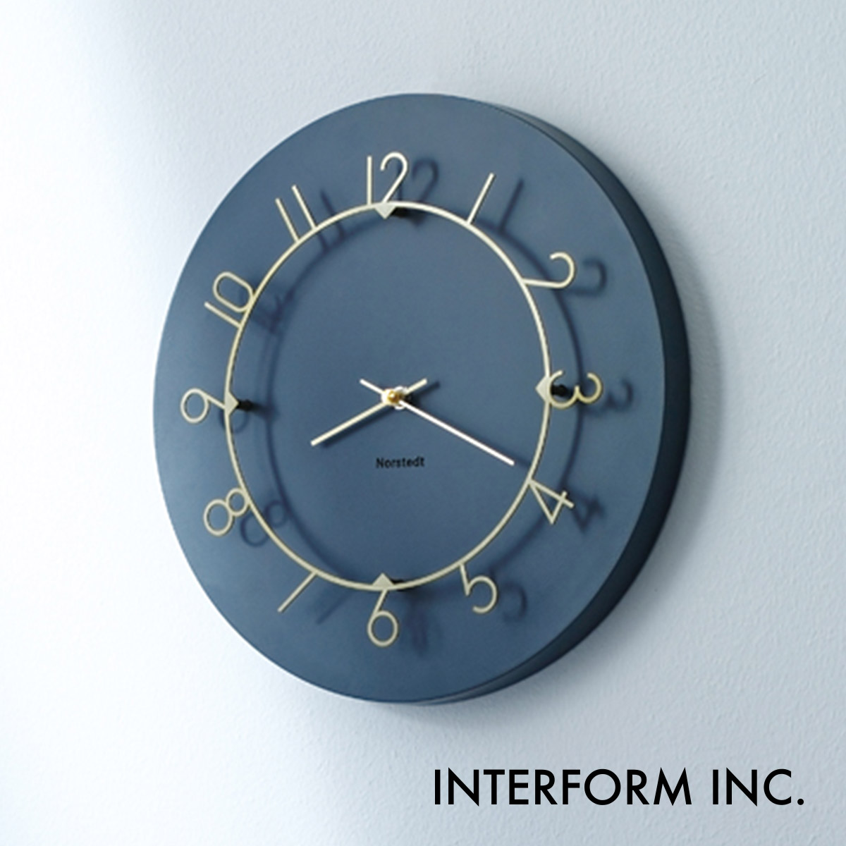 楽天市場】Luu ルウ ウォールクロック 【ネイビー】 CL-4317 NV