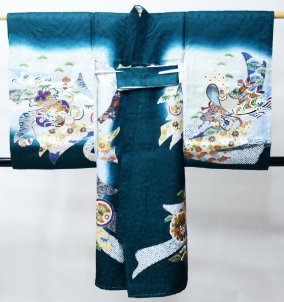 楽天市場】お宮参り 産着 のしめ 男児 男の子 正絹 綸子地 金刺繍 深