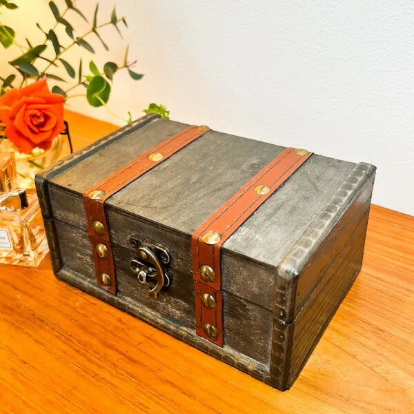 楽天市場】☆レビューで特典☆アンティーク調ウッドBOX（アッシュ