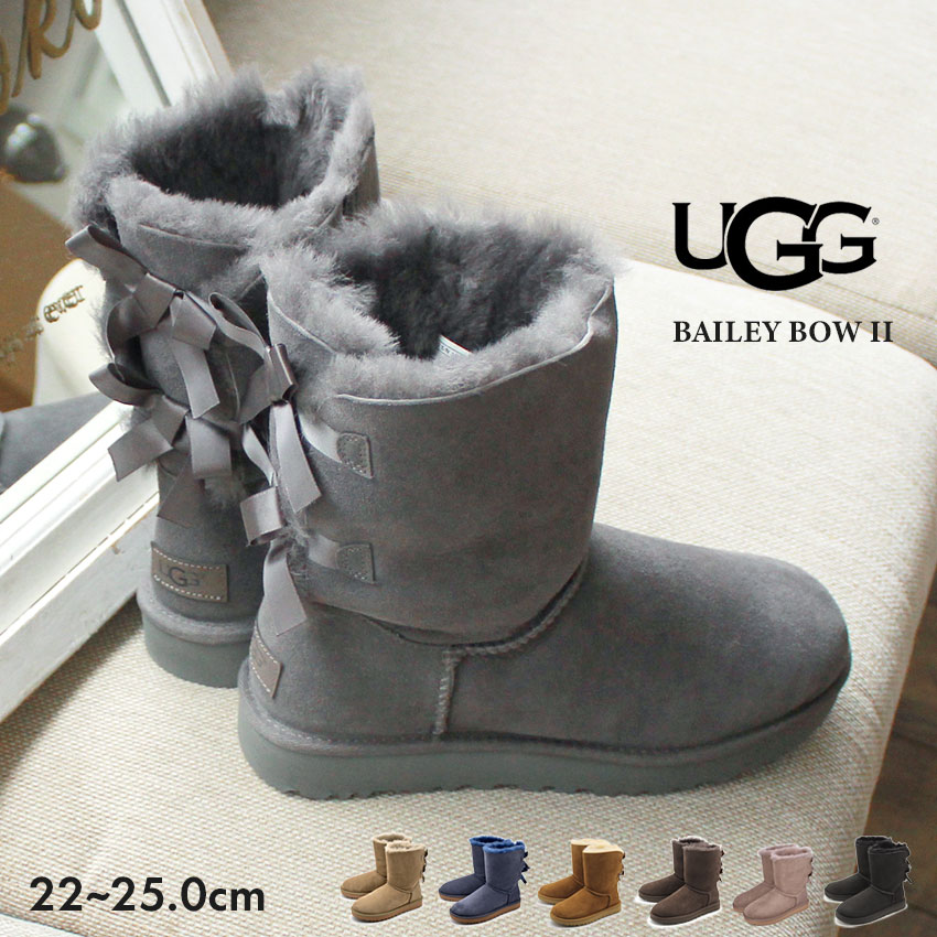 楽天市場】UGG アグ ムートンブーツ リボン レディース ベイリーボウ