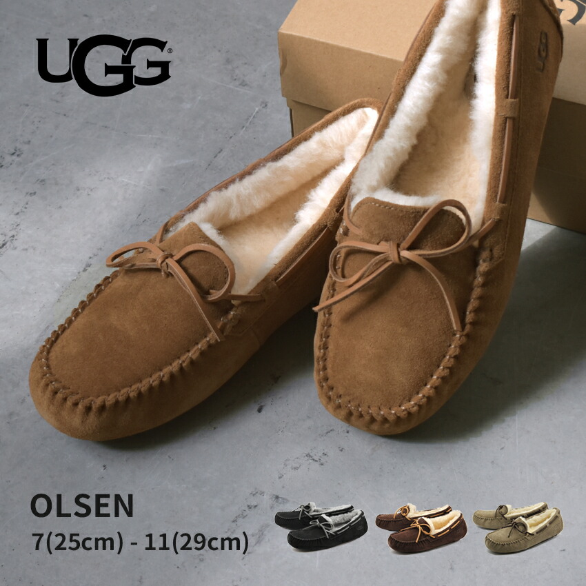楽天市場】UGG アグ オルセン モカシン メンズ ブラック ブラウン