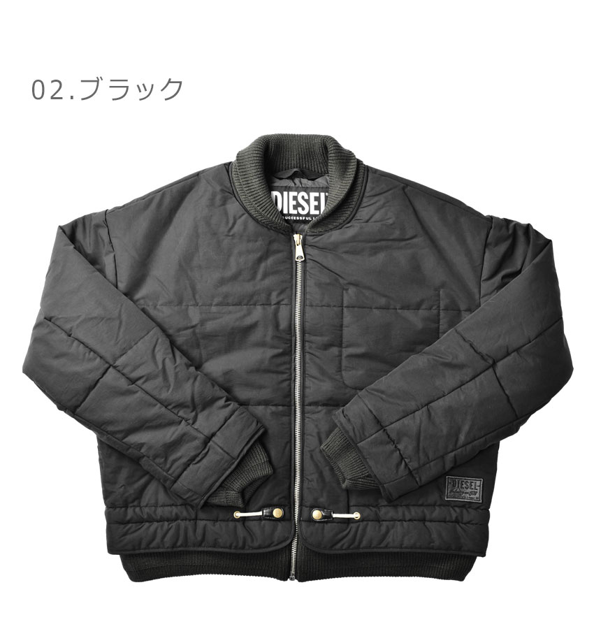 ディーゼルレザーフライトジャケットMA1タイプブラックMサイズ