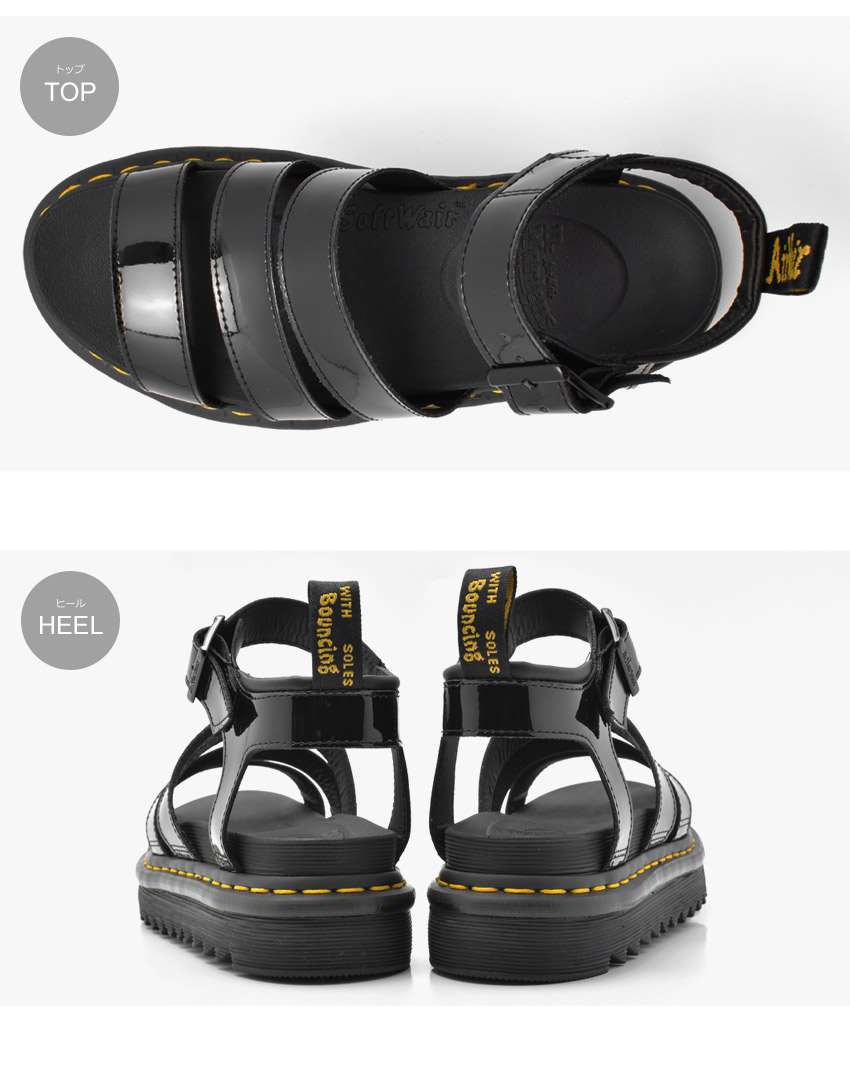 楽天市場】ドクターマーチン サンダル DR．MARTENS ブラック ブレア