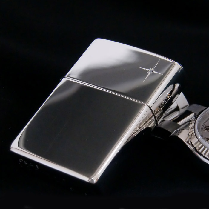 楽天市場】スターリング シルバー #15 天然ブラックダイヤ ◇ZIPPO