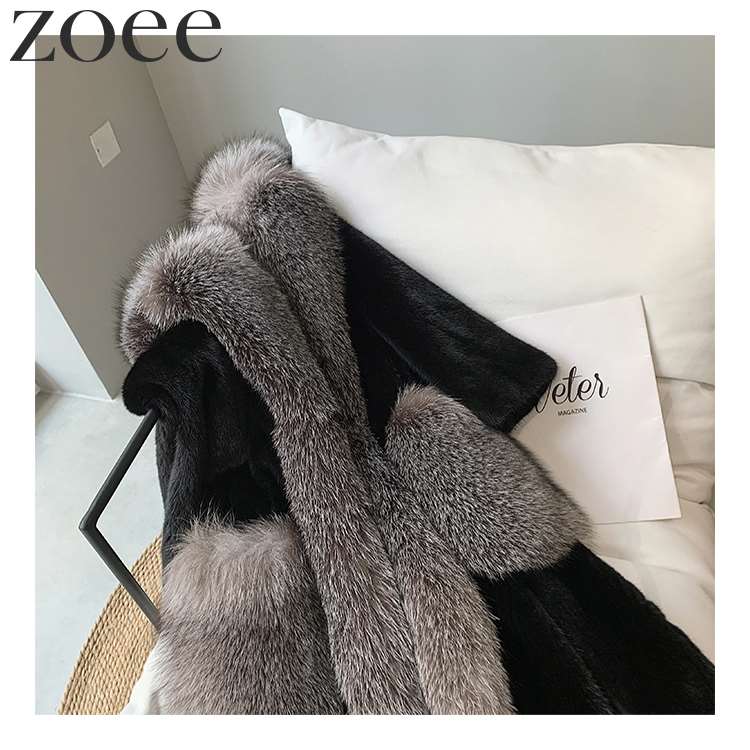 楽天市場】ミンクファーコート シルバーフォックスファー付き