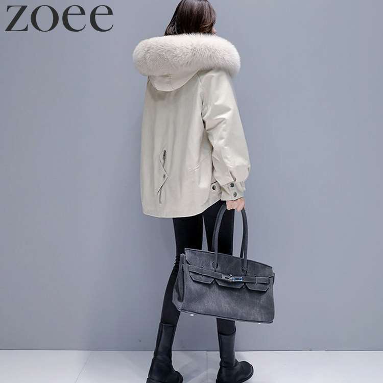 楽天市場】ショートモッズコート ラビットファーインナー付き