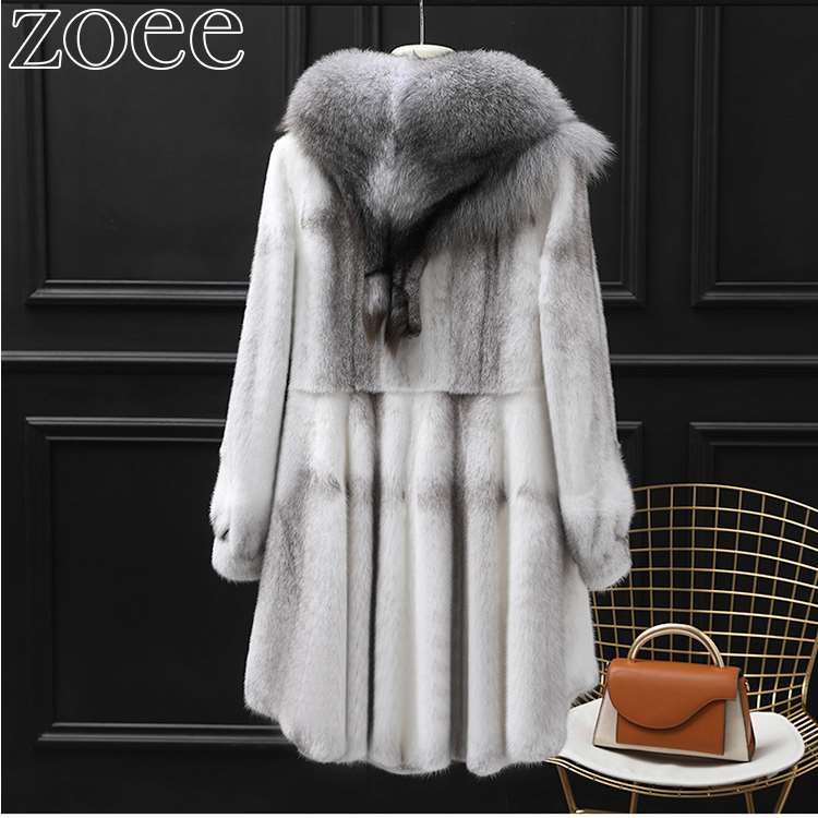 楽天市場】クロスミンクファーコート フォックスファー付き 高級 毛皮