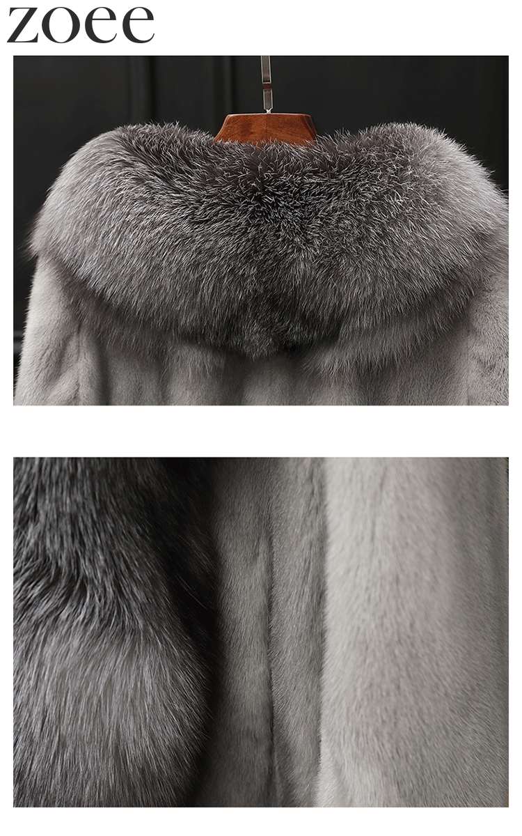 楽天市場】ミンクファージャケット 七分袖 フォックスファー付き 高級