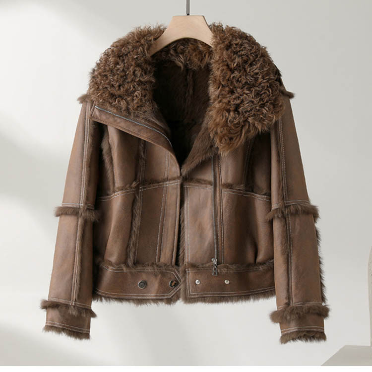 楽天市場】新作 巻きラムファー襟 Wフェイス ラビットファームートン