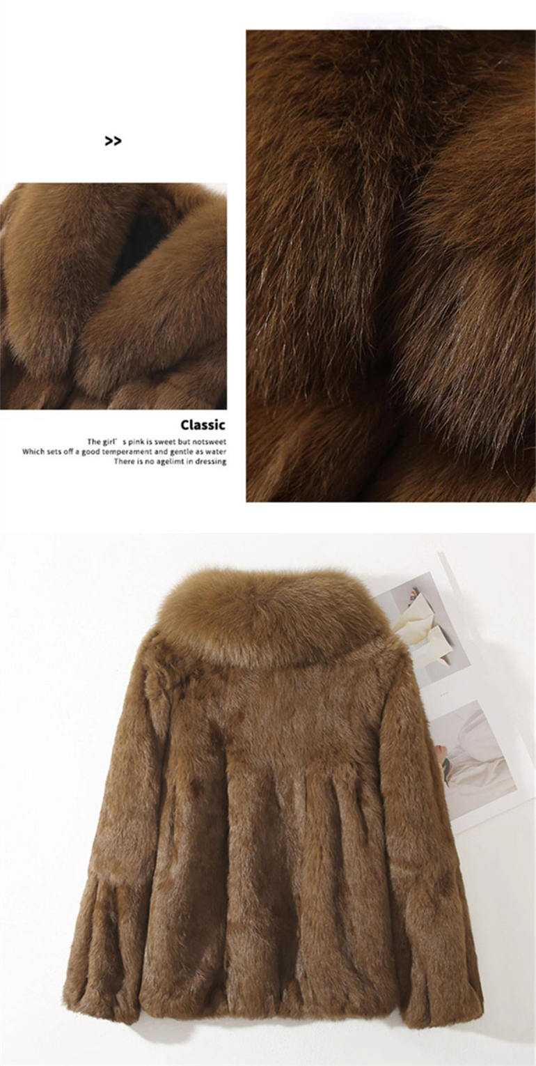 楽天市場】ジャケット ラビット フォックス リアルファー コート