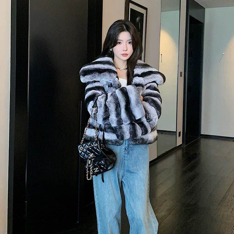 楽天市場】ジャケット レッキス ラビット リアルファー コート