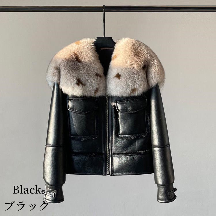 楽天市場】ジャケット コート ラムムートン フォックス レディース 冬