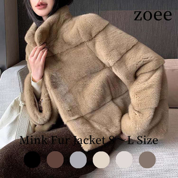 ミンクファー ミンクファーコート ミドル丈 毛皮 11 茶 ブラウン /KU