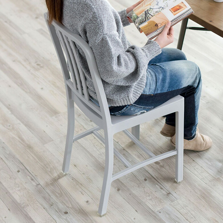 楽天市場】ダイニングチェア ネイビーチェア風 PP樹脂フレーム 座面高