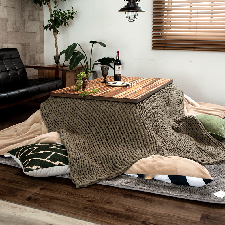 楽天市場】こたつ テーブル 長方形 120×75cm 木製 モザイク ミックス