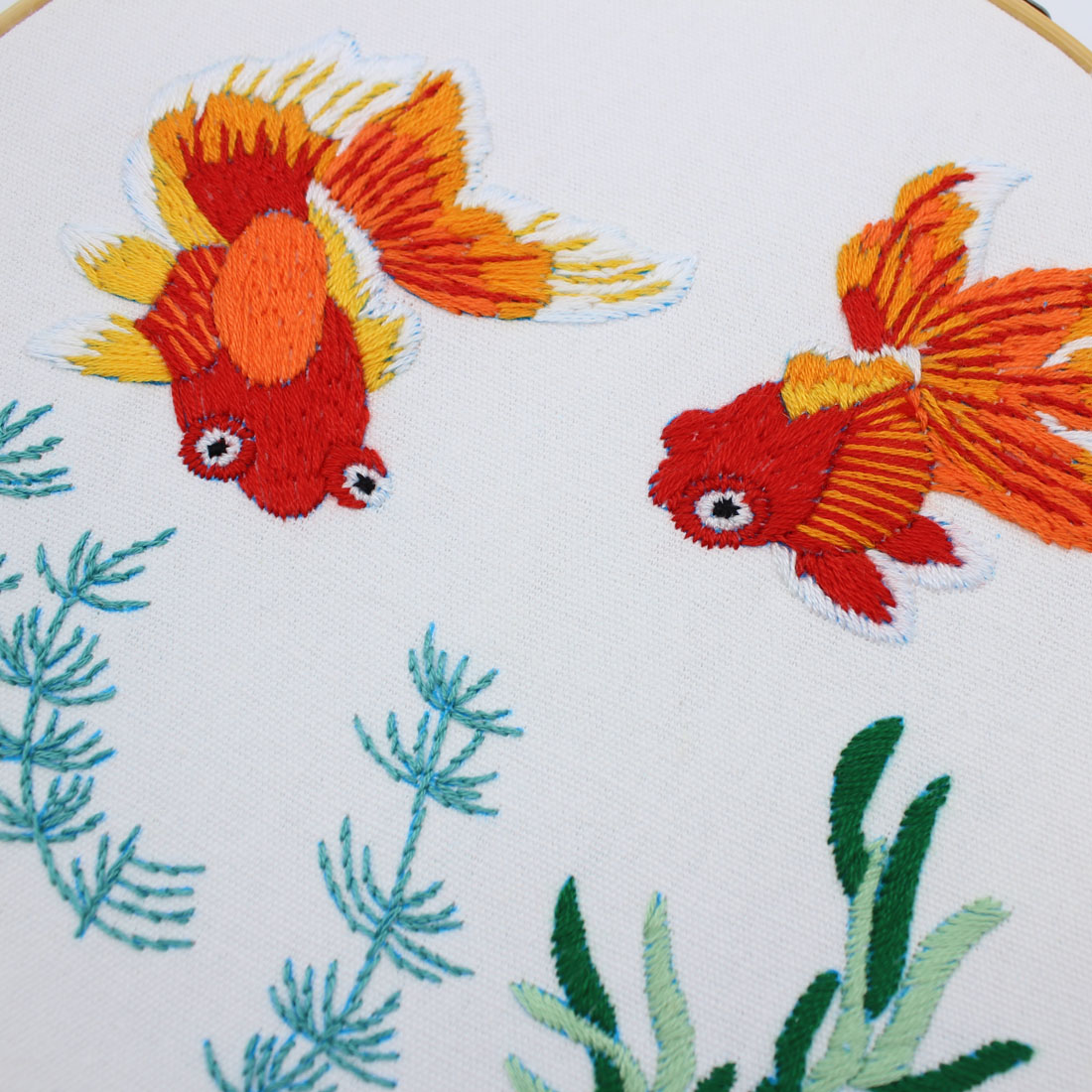 楽天市場】刺繍キット【金魚】【直径約20cm】【刺繍枠付き】sgy-1833-g