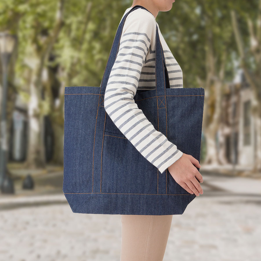 ぼん デニムトートバッグ ブラウン ブラック 2個セット 楽天市場